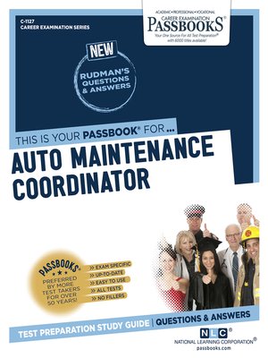 cover image of Auto Maintenance Coordinator